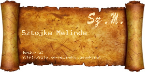 Sztojka Melinda névjegykártya